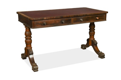 Lot 611 - A William IV rosewood writing table