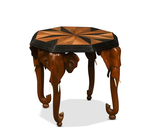 Lot 627 - A Ceylonese octagonal occasional table, 19th century and later