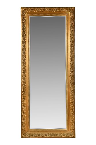 Lot 436 - A large rectangular gilt and gesso mirror, modern