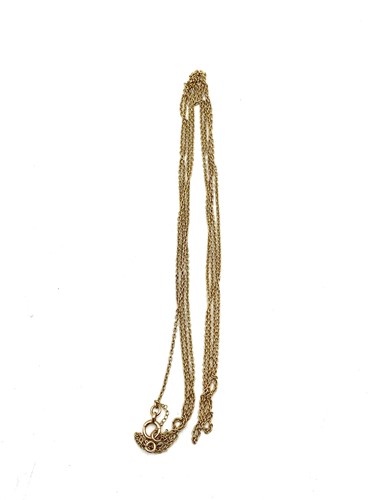 Lot 187 - A long belcher chain, tested 9ct gold, weight...
