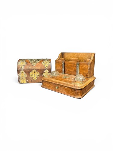 Lot 127 - A Victorian brass mounted walnut dome topped...