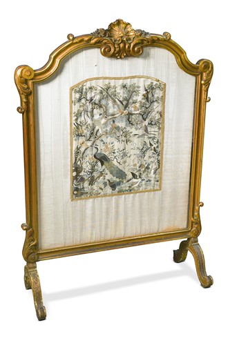 Lot 71 - A French style gilt frame fire screen, early 20th century