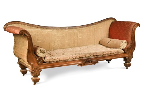 Lot 564 - A William IV mahogany framed sofa