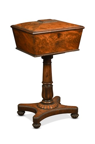 Lot 601 - William IV mahogany teapoy