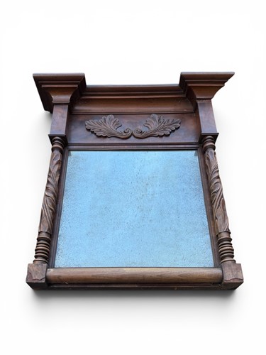 Lot 400 - A William IV mahogany wall mirror, 70 x 69cm