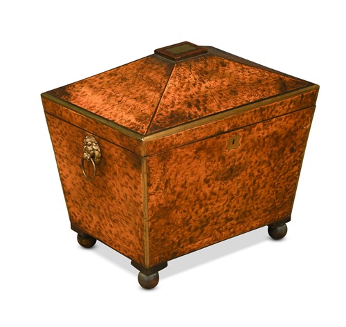 Lot 498 - A Regency brass-bound wine cooler