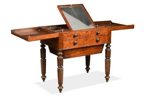 Lot 624 - A William IV mahogany washstand by Currie & Co. Calcutta, circa 1830