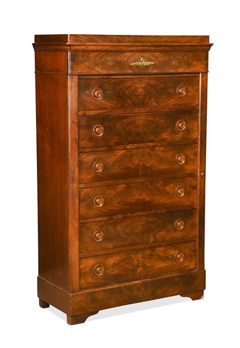 Lot 707 - A Victorian mahogany wellington chest