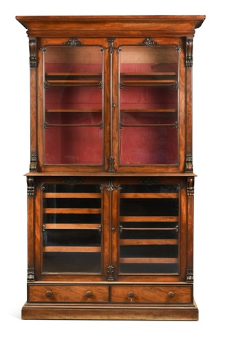 Lot 698 - An early Victorian mahogany glazed bookcase