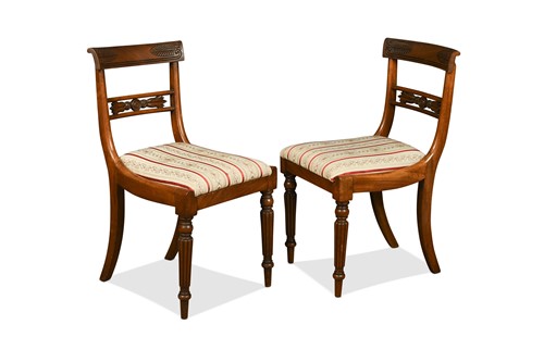 Lot 497 - A set of six Regency mahogany dining chairs