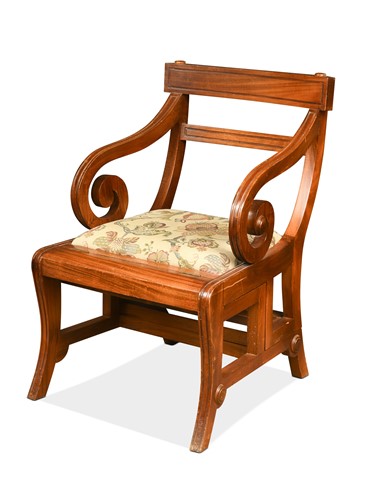 Lot 506 - A set of Regency style mahogany metamorphic library chair steps, 20th century