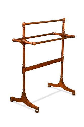 Lot 705 - A late Victorian mahogany towel rail