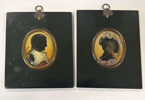 Lot 10 - A collection of six portrait miniatures to include two of Napoleon