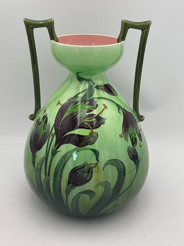 Lot 16 - Julius Dressler Majolica vase, Austria, circa...
