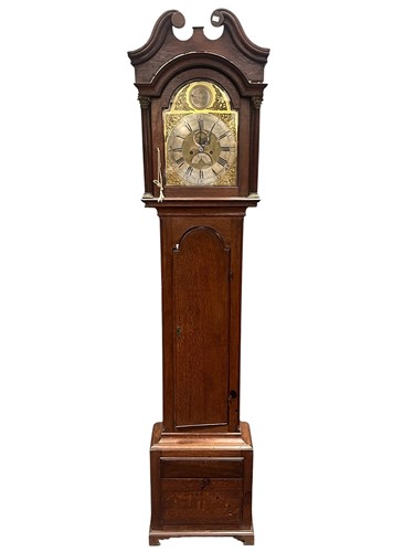 Lot 564 - A George III oak longcase clock