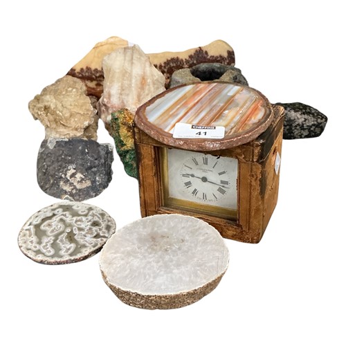 Lot 41 - A small collection of fossils and partially...