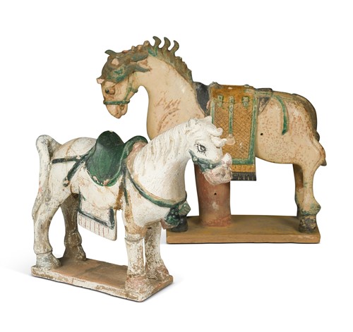 Lot 1 - A Chinese earthenware Mingqi horse, possibly Ming Dynasty
