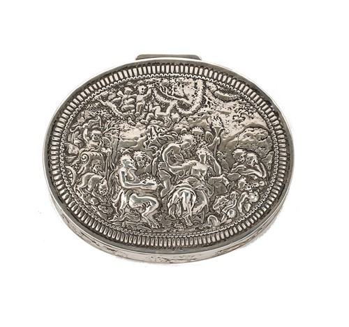 Lot 278 - A German silver oval box