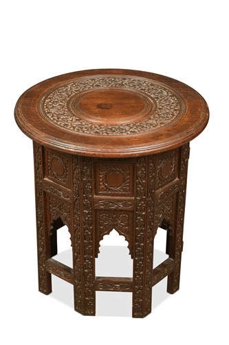 Lot 626 - An Anglo-Indian hardwood folding table, mid 20th century