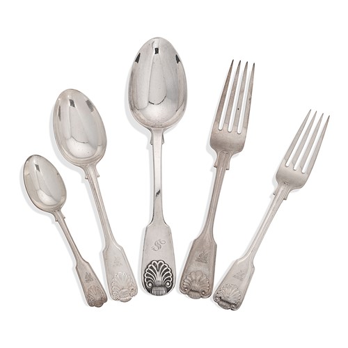Lot 398 - Matched silver flatware