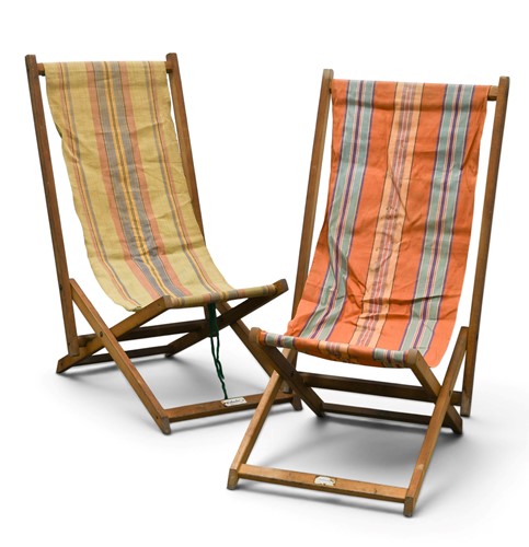 Lot 438 - A pair of vintage 'Pakadec' folding deck chairs, circa 1930