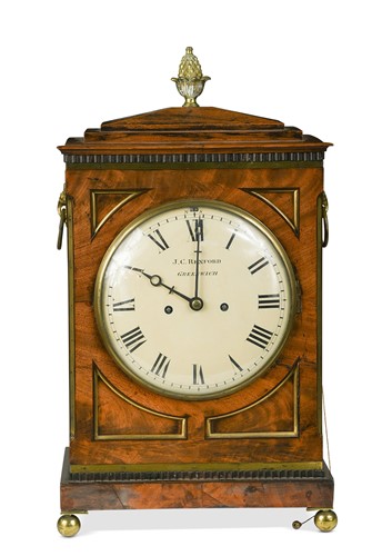 Lot 505 - A Regency mahogany and brass-inlaid bracket clock