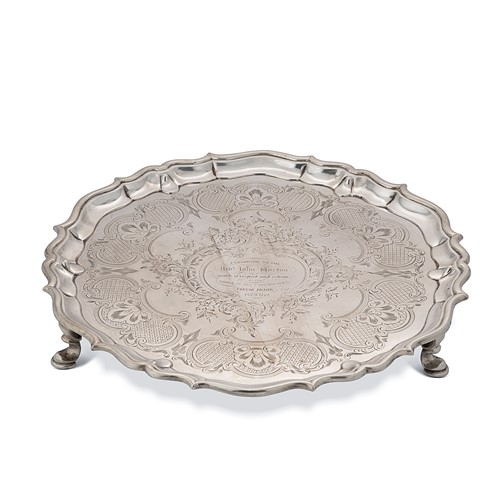 Lot 315 - A George II silver salver
