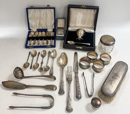 Lot 20 - A mixed group of silver wares, to include...