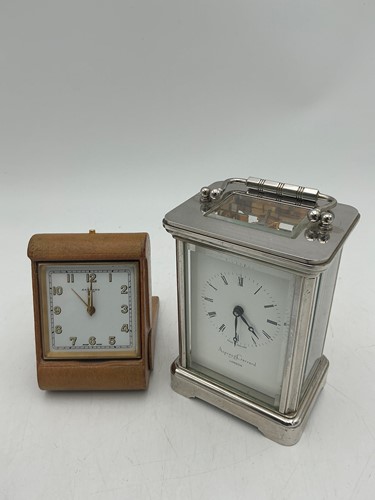 Lot 79 - A modern silvered case carriage timepiece...