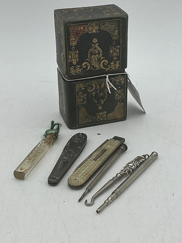 Lot 81 - A Victorian lady's necessaire case with silver...