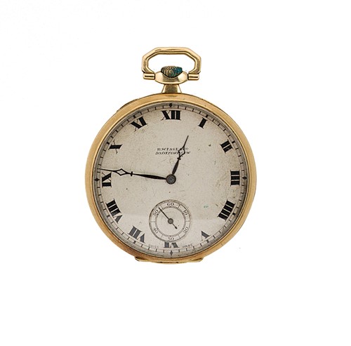 Lot 251 - B.W. Fase & Co - An 18ct gold open faced pocket watch