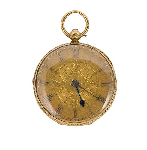 Lot 234 - A Victorian 18ct gold open faced pocket watch
