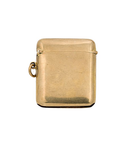 Lot 309 - An early 20th century 9ct gold vesta case