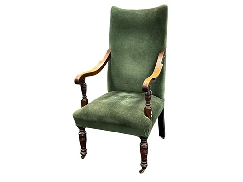 Lot 549 - An Edwardian mahogany armchair, upholstered in...