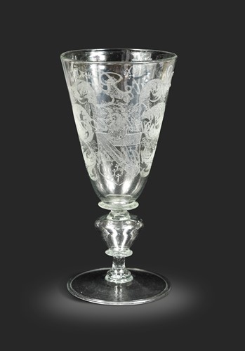 Lot 639 - A large 18th century drinking glass, possibly Nøstetangen glassworks, Norway, 18th century