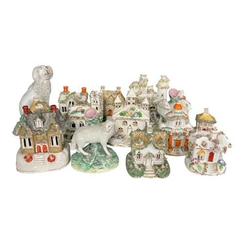 Lot 55 - A collection of Staffordshire cottages,...