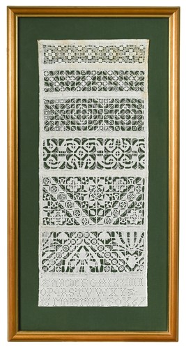 Lot 323 - An English whitework band, 17th century