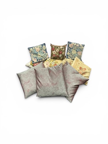 Lot 126 - A Fine Cell Work embroidery cushion of...