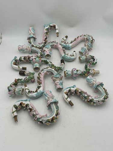 Lot 64 - Ten German porcelain arms from a...