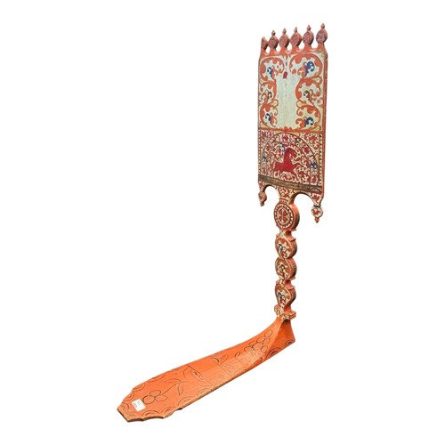 Lot 134 - A Russian painted wool makers instrument, 90 x...