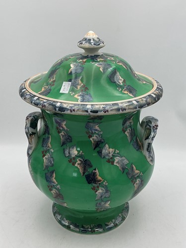 Lot 35 - A very large lidded and two handled urn with...