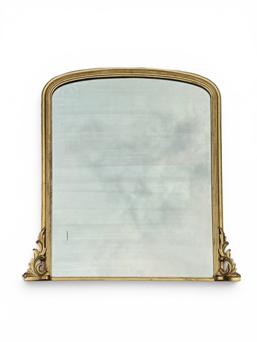 Lot 426 - A gilt overmantel mirror frame flanked at the...