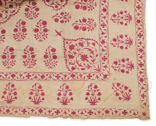 Lot 591 - A kantha bed quilt or hanging, 19th century
