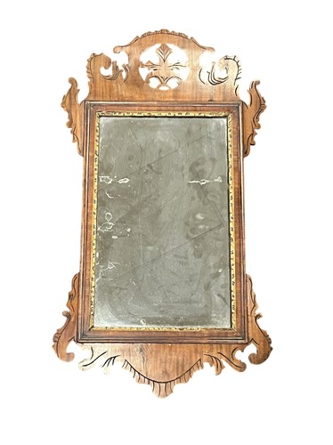 Lot 624 - A George III style mahogany fretwork wall...
