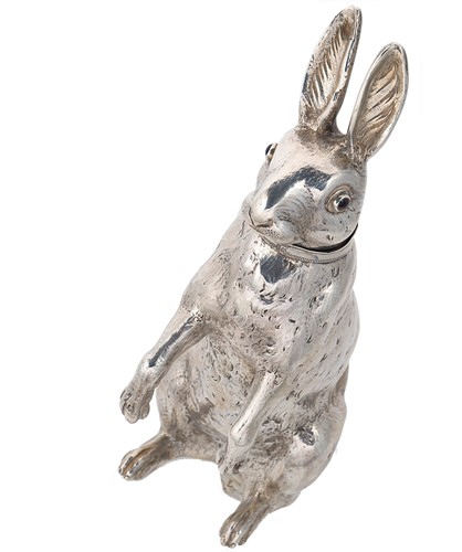 Lot 269 - An Edward VII silver model of a hare