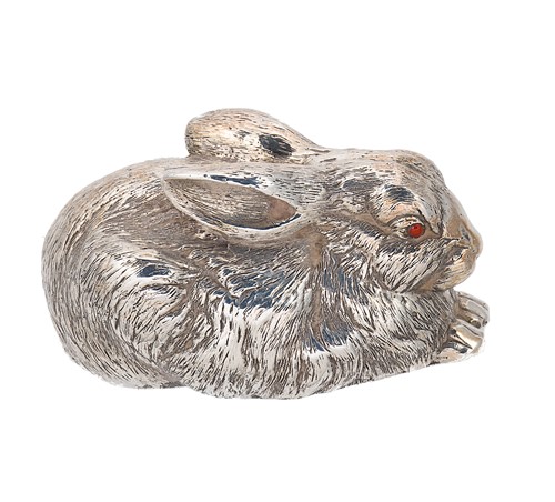 Lot 270 - A Russian silver model of a rabbit