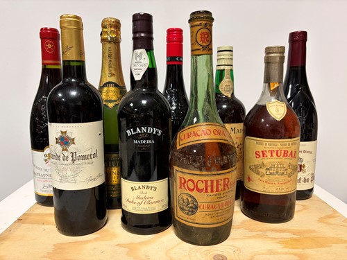 Lot 114 - Mixed French and other wines, 9 bottles.
