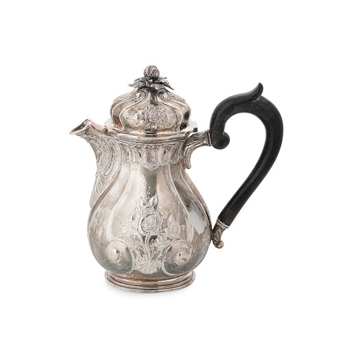 Lot 461 - A German silver coffee pot