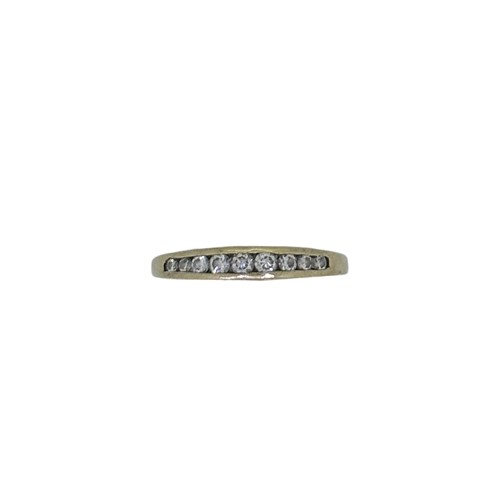 Lot 82 - A diamond set half hoop style ring, width...