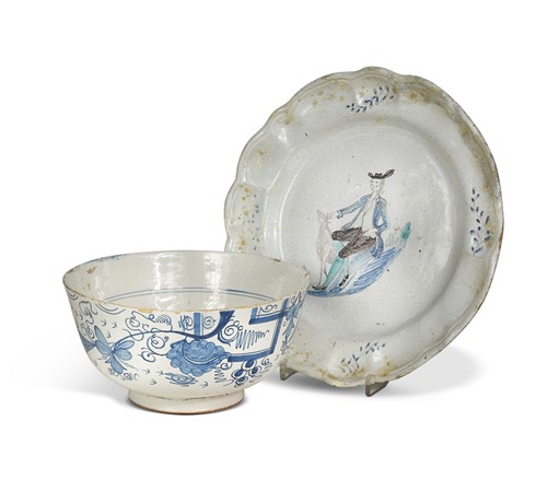 Lot 301 - A Delft blue and white bowl, circa 1760